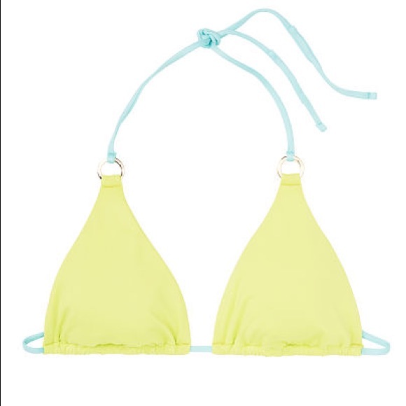 NWT 2 PC Victoria's Secret Soft Lime Ring Bikini - Picture 3 of 7